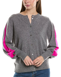 Incashmere Womens Splice Cashmere Cardigan, Xl