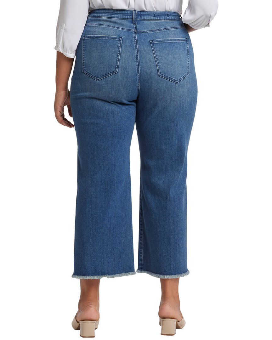 Nydj Plus Teresa Mission Blue Wide Leg Jean