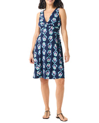 Nic+Zoe Ocean Batik Dress Blue Regular 0 (XS)