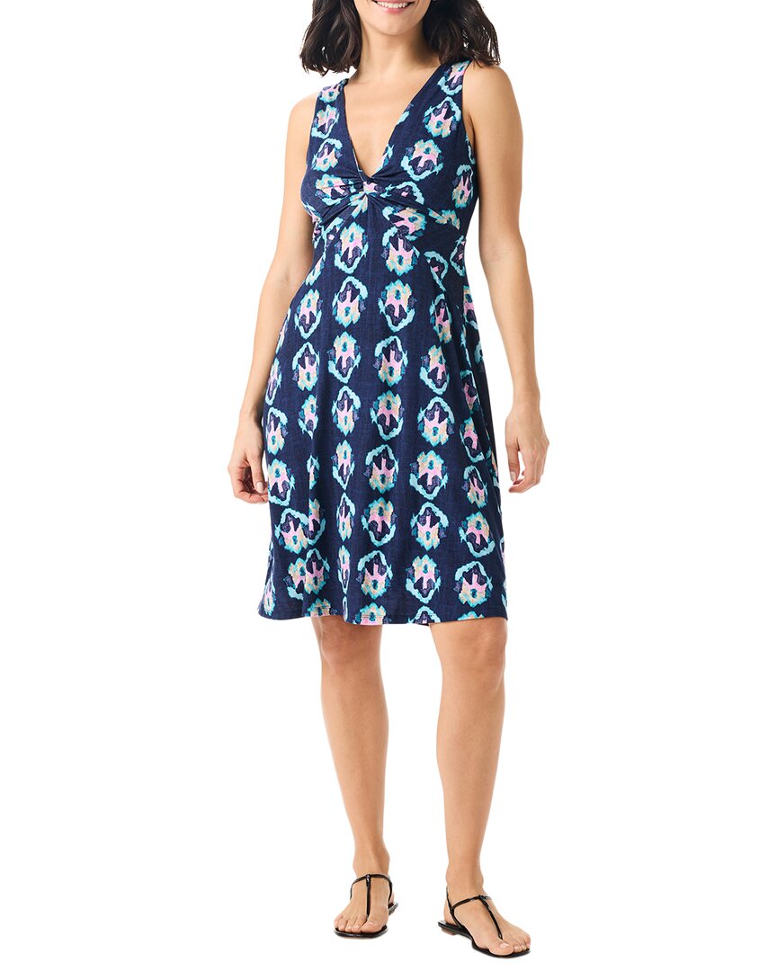 Nic+Zoe Ocean Batik Dress Blue Regular 0 (XS)