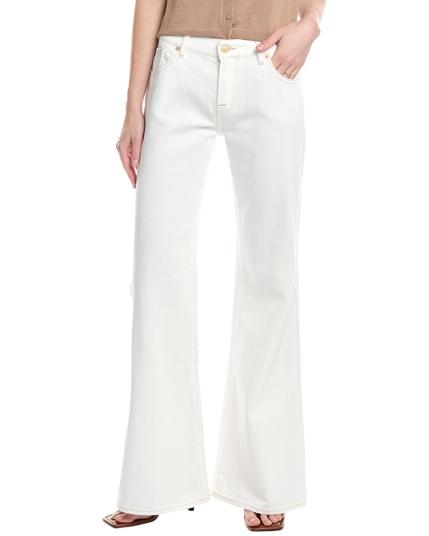7 For All Mankind Spencer Milky Way Flare Jean White
