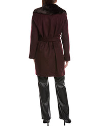 Via Spiga Wool-Blend Wrap Coat