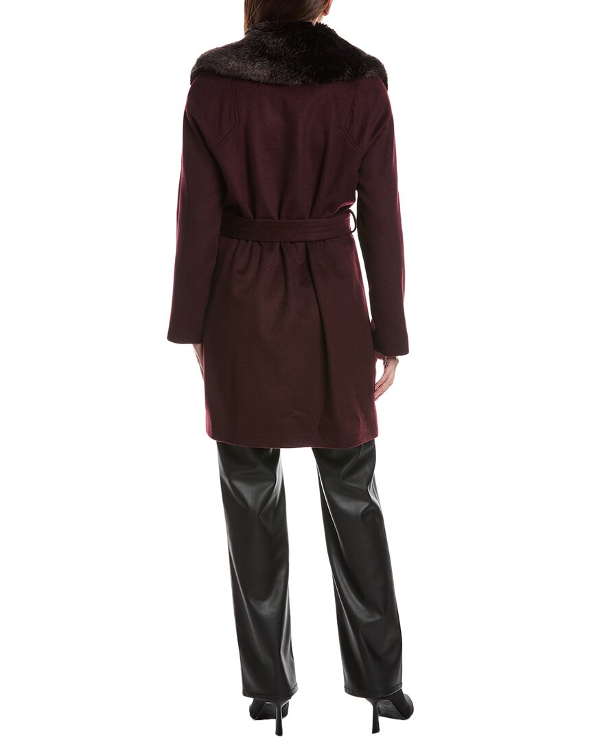 Via Spiga Wool-Blend Wrap Coat