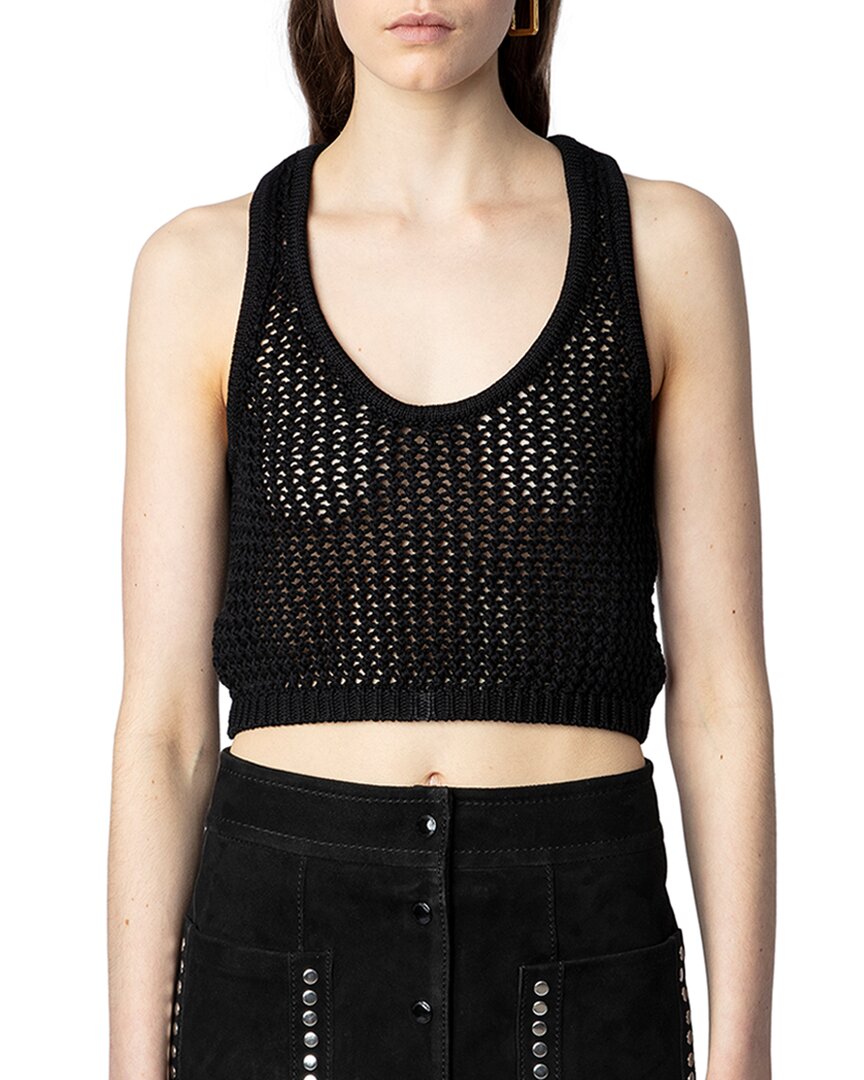 Zadig & Voltaire Nabya Crochet Top Noir