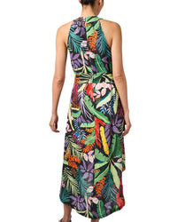 120% Lino Halter Linen Midi Dress