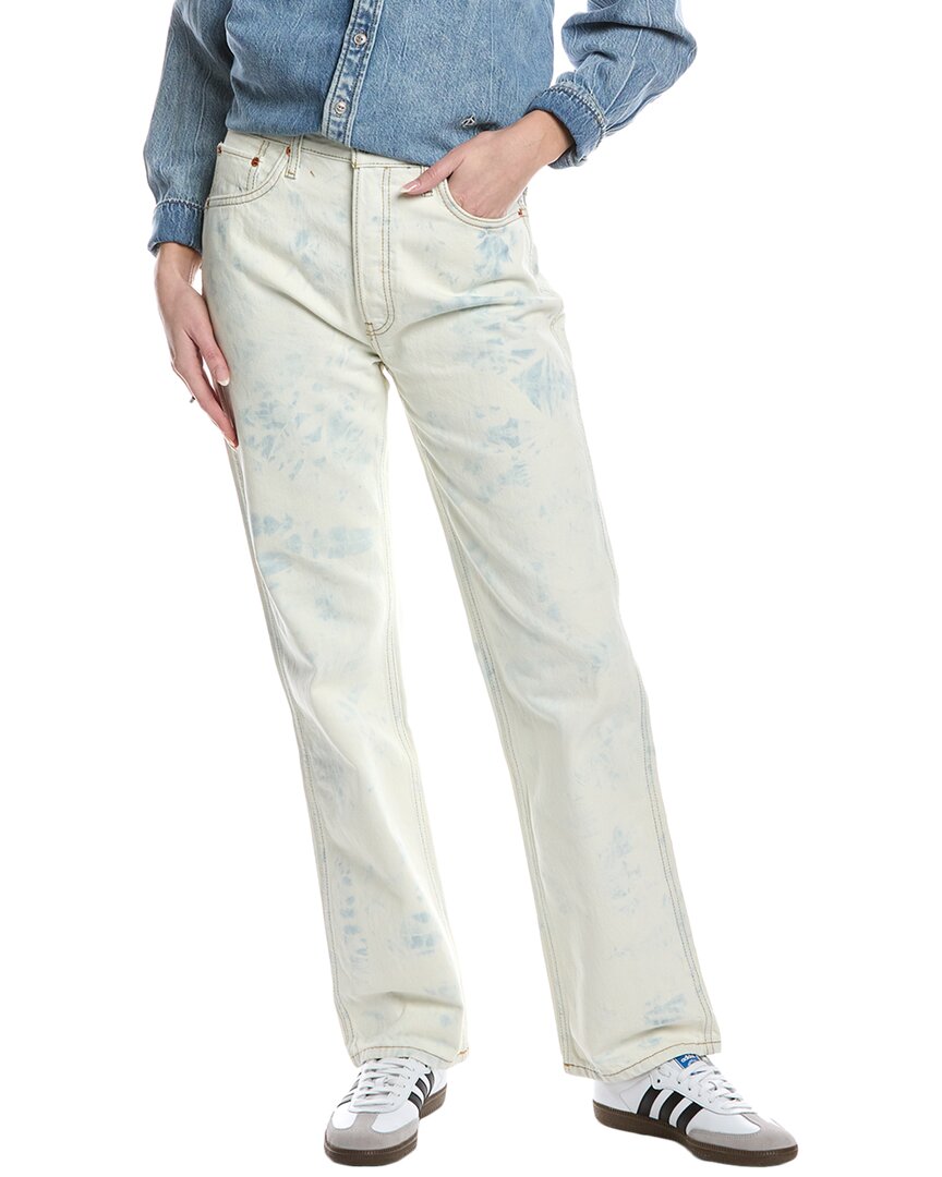 Re/Done 90'S High-Rise Loose Sunbleach Jean White