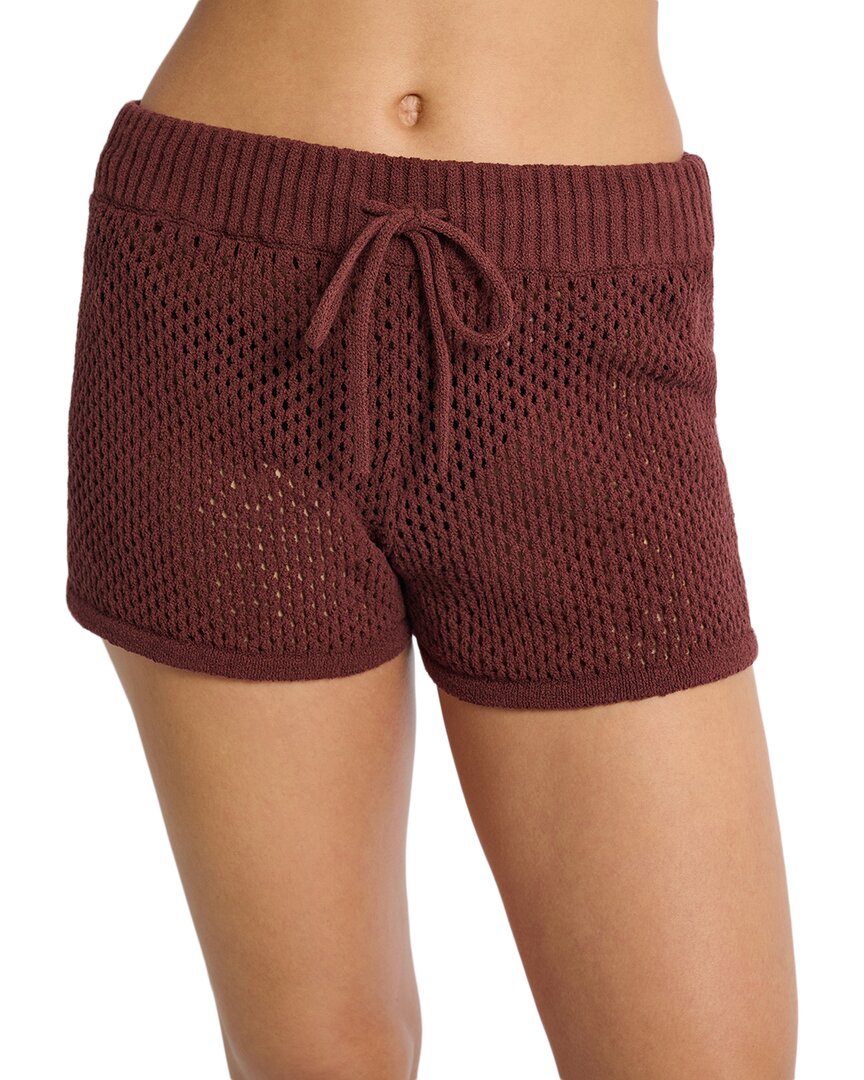 Onia Crochet Knit Micro Short Brown