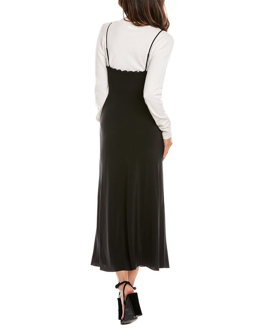 Rebecca Taylor Patchwork Lace Silk Maxi Dress, Black / 2 Rebecca Taylor Patchwork Lace Silk Maxi Dress, Black / 2
