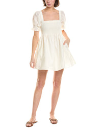 Montce Marcela Linen-Blend Mini Dress Regular 4 (S) Cream