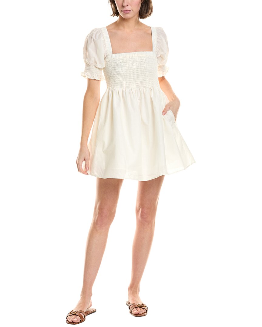 Montce Marcela Linen-Blend Mini Dress Regular 4 (S) Cream