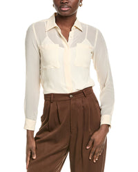 Max Mara Vongola Silk Shirt Beige