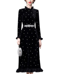 La Imperatrice Midi Dress Black 0