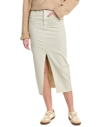 Hudson Jeans Midi Skirt White