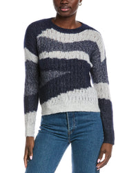 Autumn Cashmere Geometric Graphic Cashmere & Silk-Blend Sweater