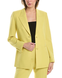 Lafayette 148 New York Fitted Blazer Yellow Regular 0 (XS)