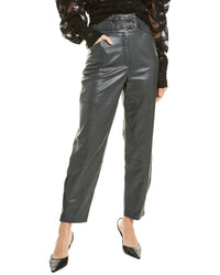 Iro Bratis Leather Pant 34 Grey Multi