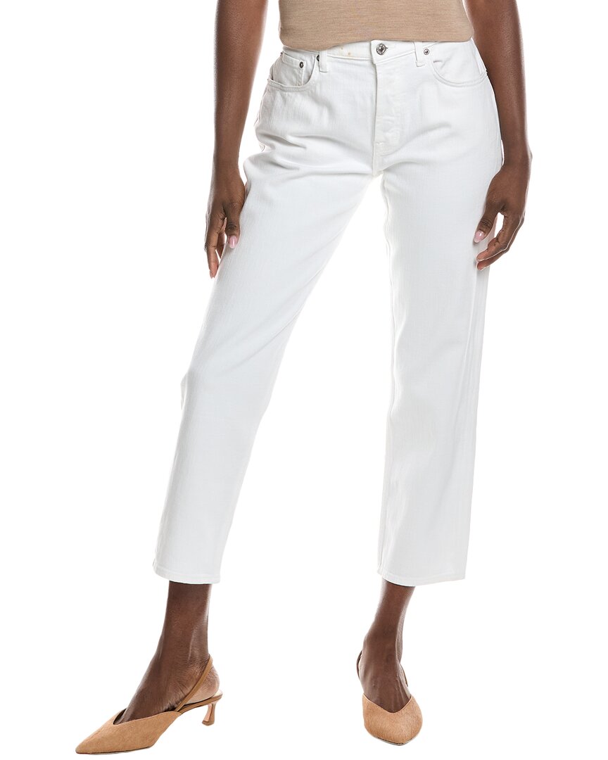 7 For All Mankind Julia Snow White Boyfriend Jean White