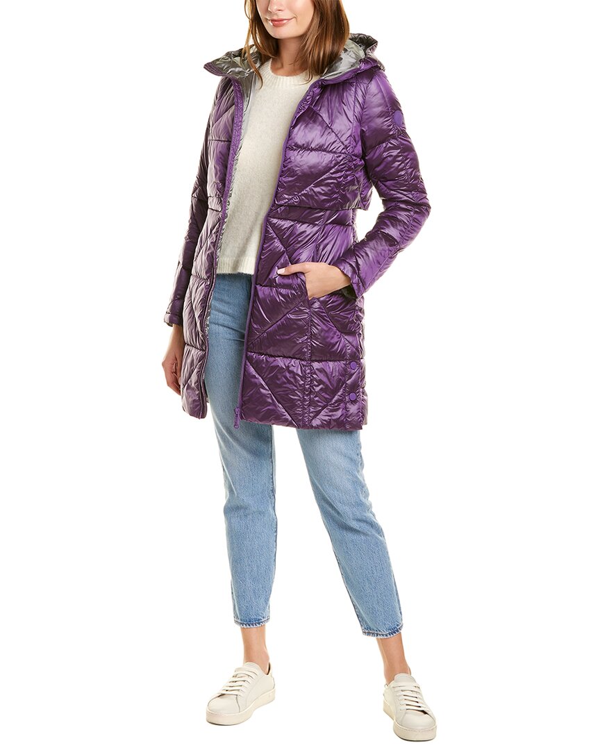 Colmar Quilted Storm Flap Jacket Purple