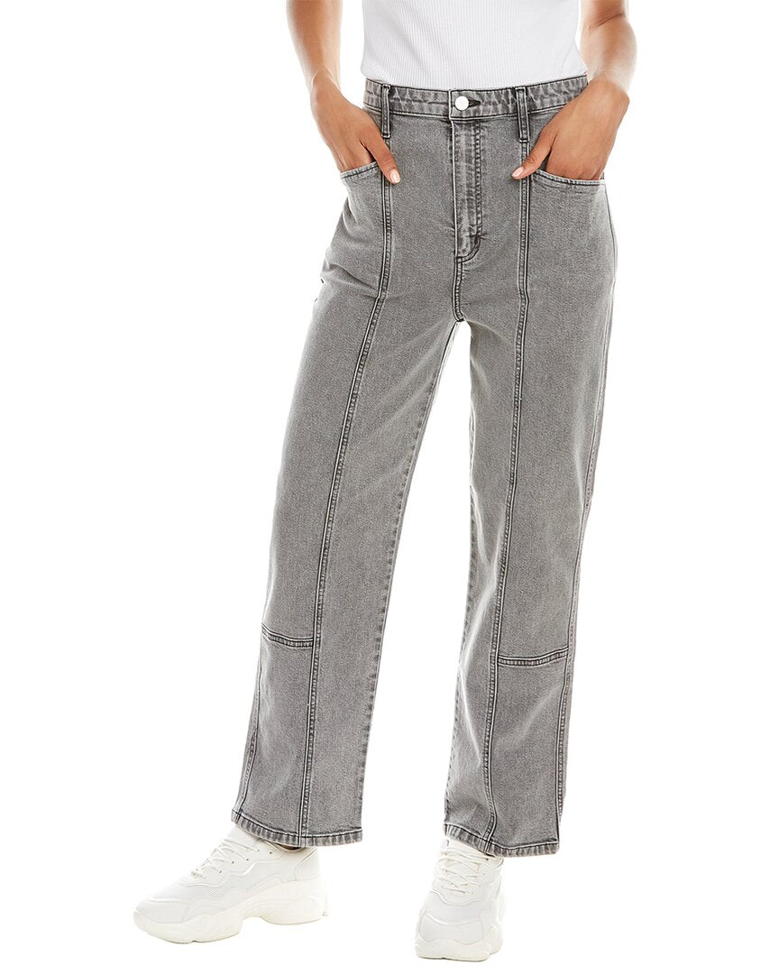 Le Jean Sasha Grey Acid High-Rise Modern Straight Jean Grey Multi 23" Waist