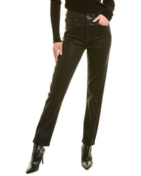 Le Jean Lara Black Coated High-Rise Slim Stovepipe Jean Black