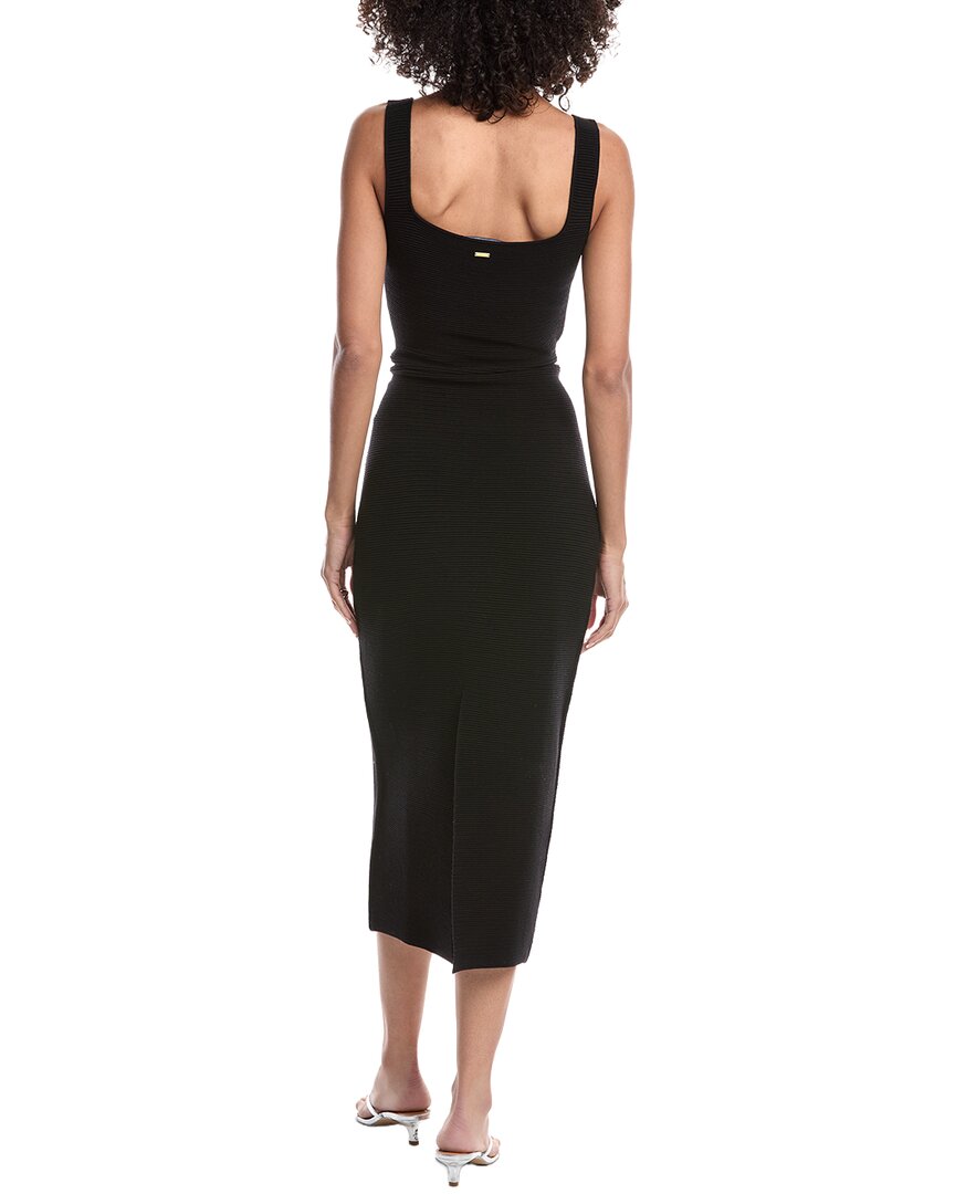 Toccin Elia Tie Front Sash Wool-Blend Dress