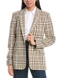 Simkhai Lillie Wool-Blend Blazer Brown Multi