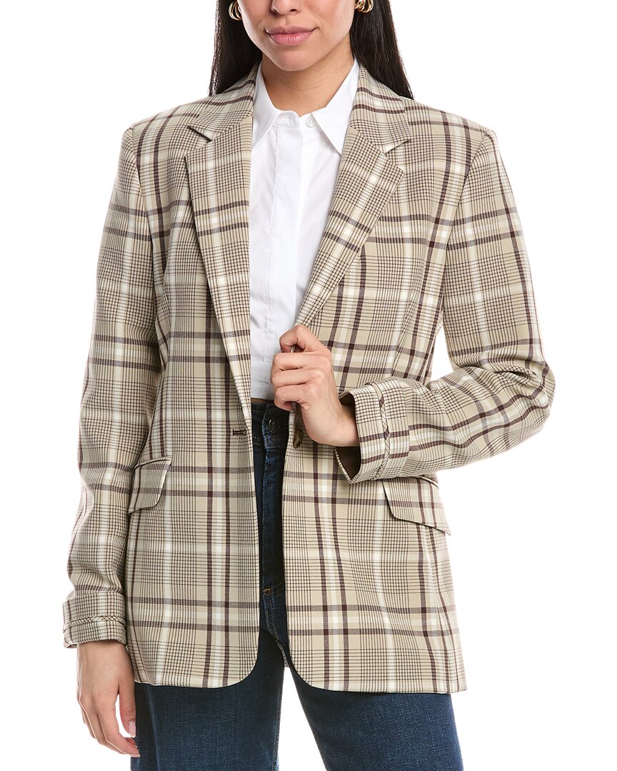 Simkhai Lillie Wool-Blend Blazer Brown Multi