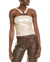 Bcbgmaxazria Halter Top Metallic Regular 00 (XXS)