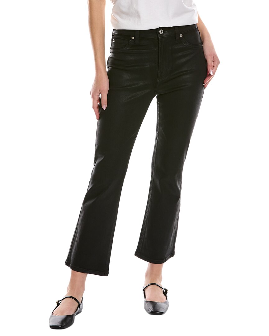 7 For All Mankind Black High-Waist Slim Kick Jean Black 23" Waist