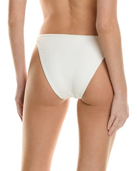 Simkhai Carolyn Textured Low-Cut Strappy Bikini Bottom