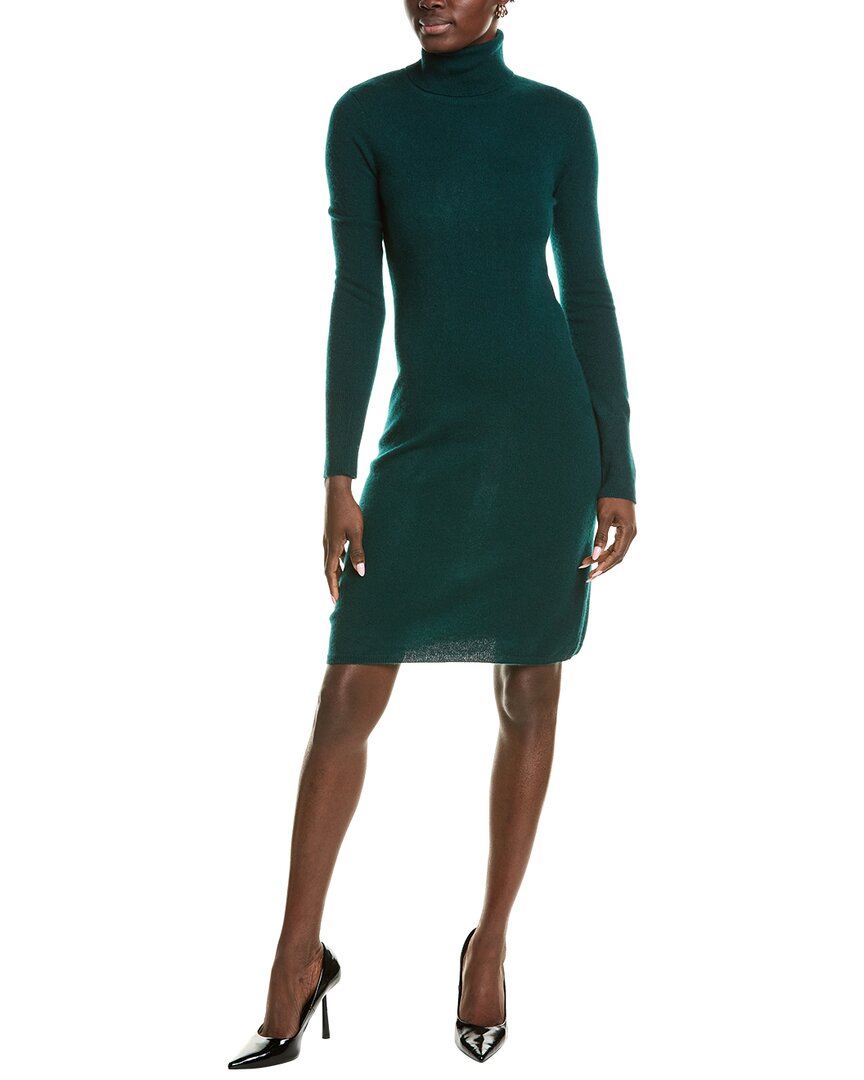 Sofiacashmere Classic Turtleneck Sweaterdress Green Regular 16 (XL)