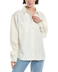 7 For All Mankind Easy Linen-Blend Shirt White