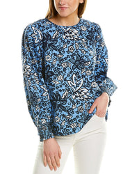 Sail To Sable Smocked Top Regular 0 (XS) Blue