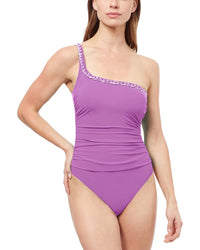 Profile By Gottex Kundala One Shoulder One-Piece Purple