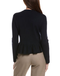 Bruno Magli Merino Wool Peplum Sweater Jacket