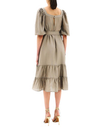 Bgl Silk-Blend Midi Dress