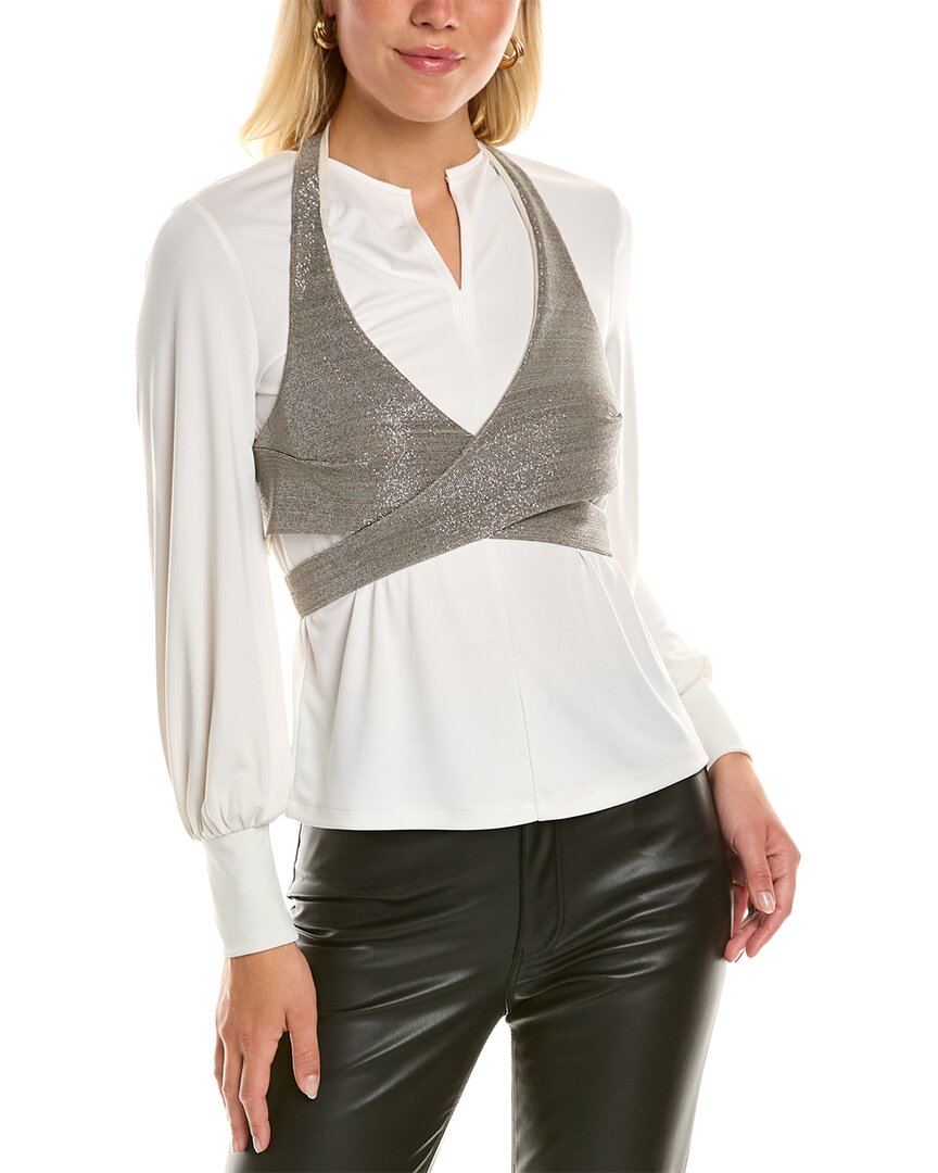 Brunello Cucinelli Brunello Cucinelli Ball Chain Silk-Blend Bandeau Top