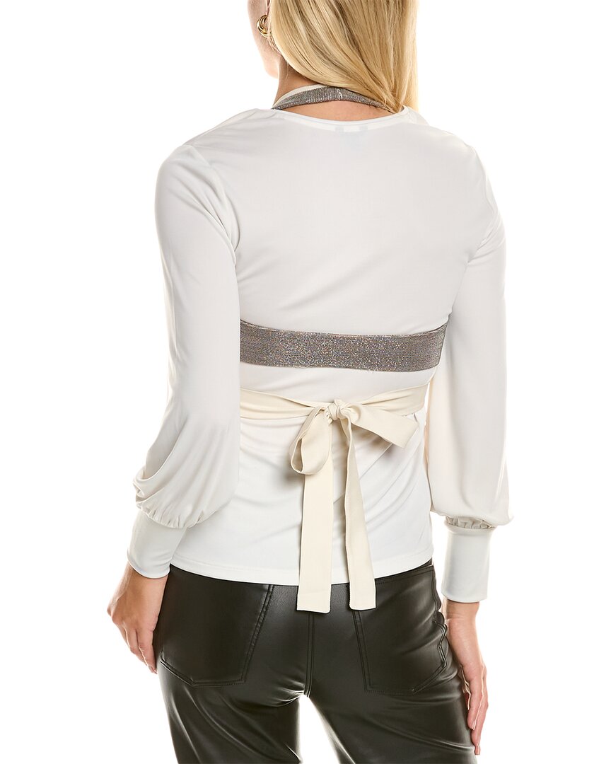 Brunello Cucinelli Brunello Cucinelli Ball Chain Silk-Blend Bandeau Top