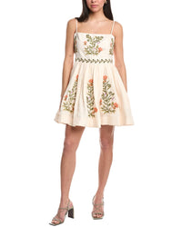 Agua By Agua Bendita Linen Mini Dress White