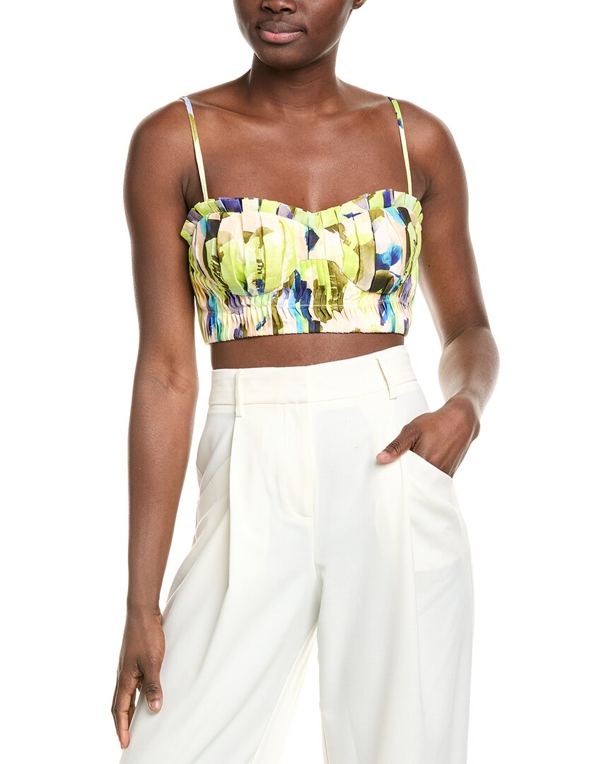 Nicholas Crina Linen Bra Top Green