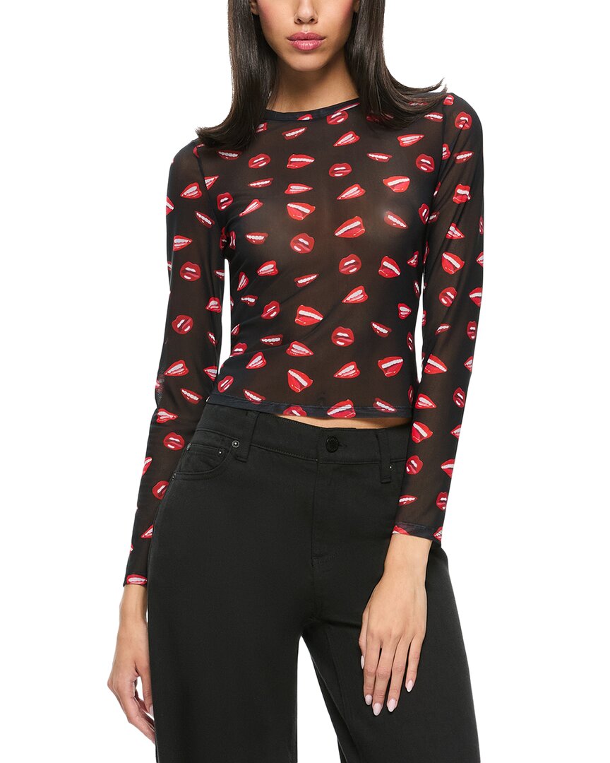 Alice + Olivia Delaina Top Black Regular 0 (XS)