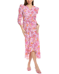 Isabel Marant E'toile Albisd Silk-Blended Maxi Dress Pink 34