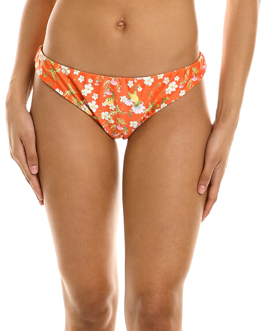 Cynthia Rowley Printed Bikini Bottom Orange
