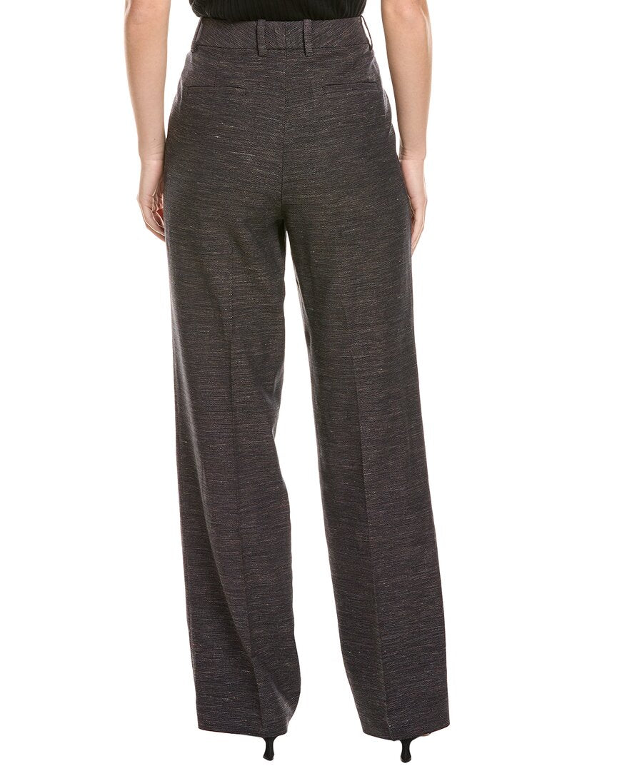 Lafayette 148 New York Gates Full Leg Wool & Linen-Blend Pant