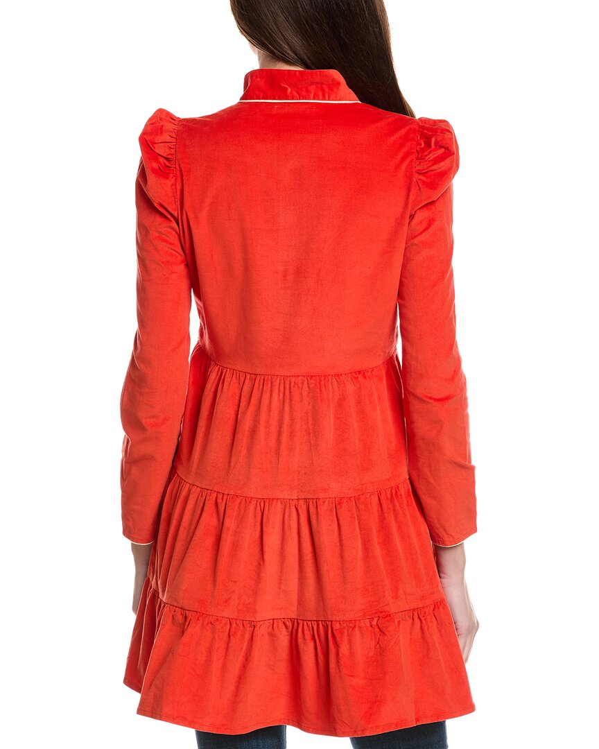 Sail to Sable Baby Corduroy Tunic Flare Dress - Red - Small