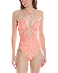 Monte & Lou Keyhole Bandeau One-Piece Pink