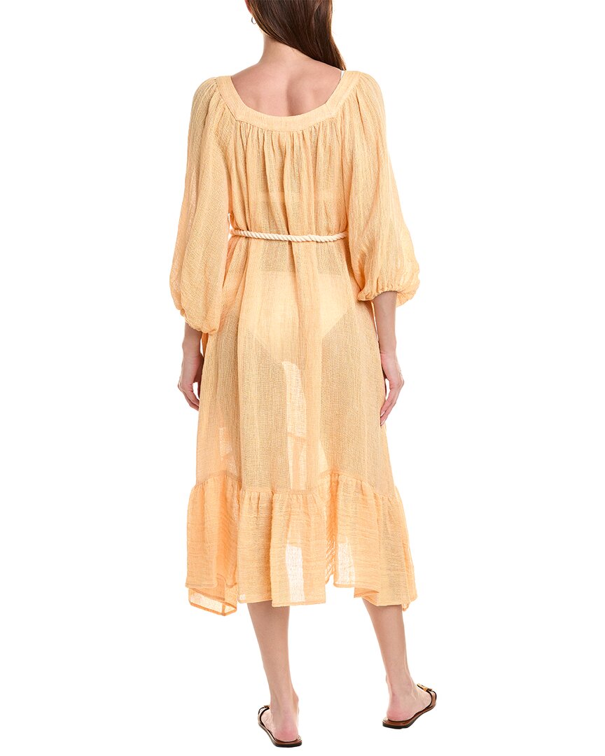 Lisa Marie Fernandez Laure Linen-Blend Midi Dress