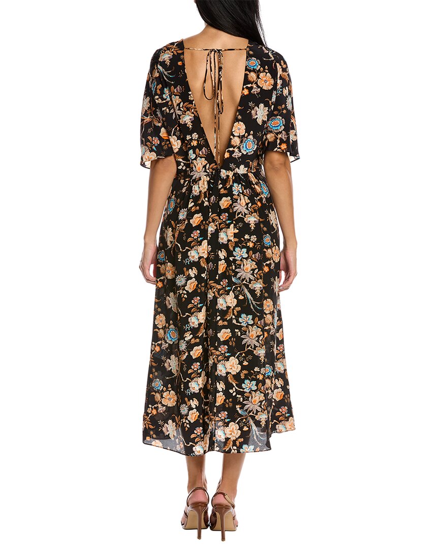 Les Reveries V-Back Silk Maxi Dress