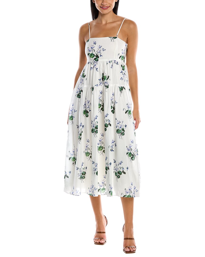 Les Rêveries Strappy Midi Dress Blue 2