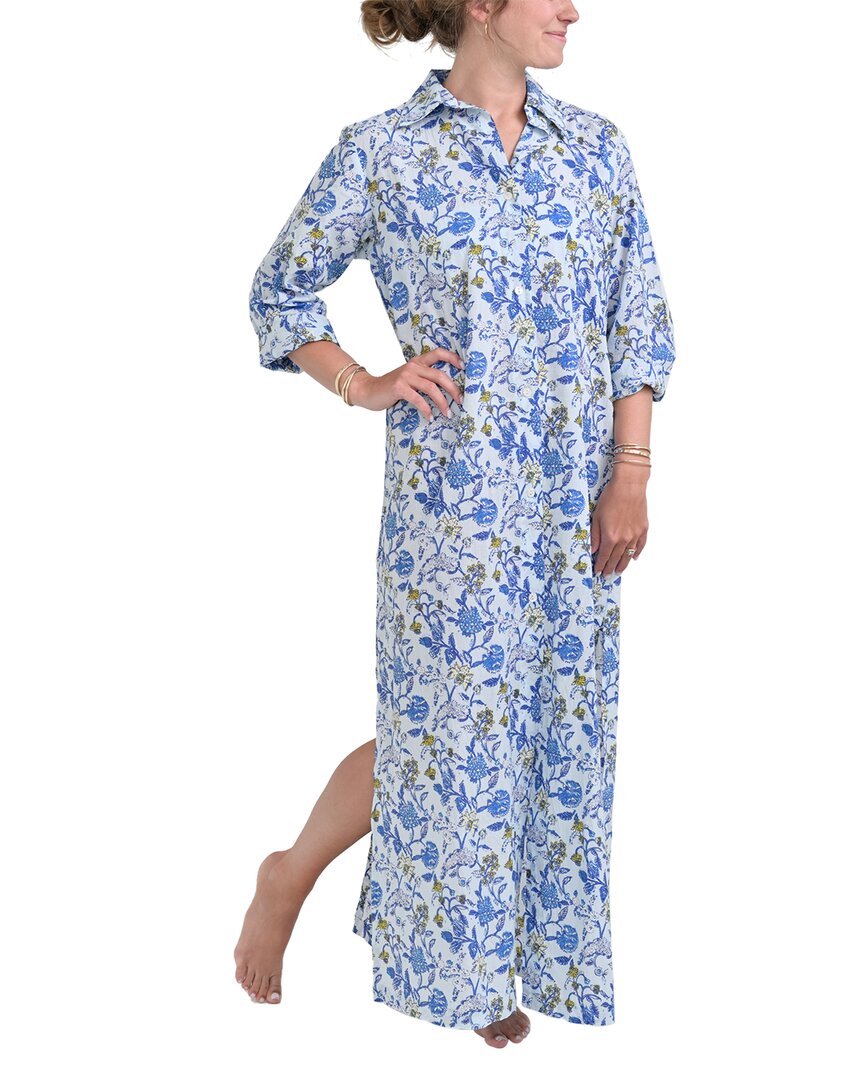 Pomegranate Button Down Maxi Dress